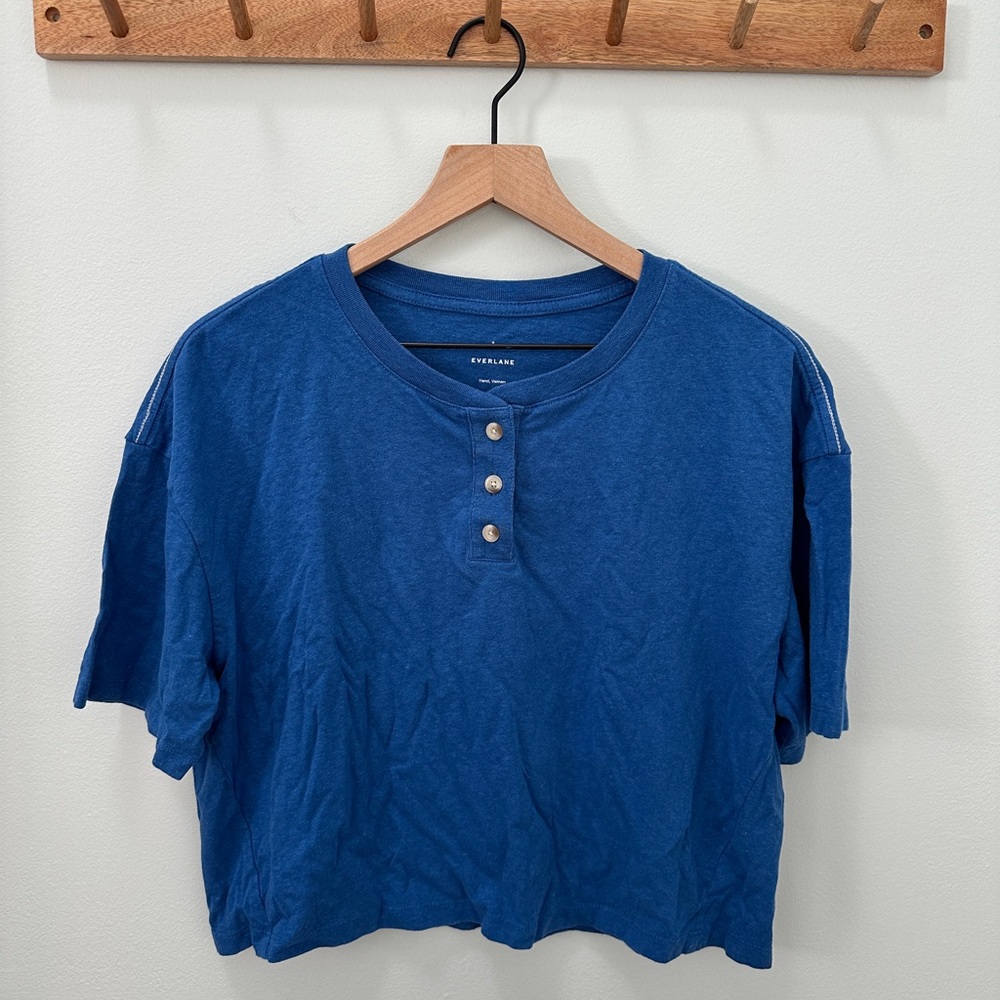 Everlane Blue Henley Top
